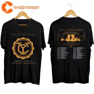 Yellowcard 2023 Tour 20 Years Celebrating Rock Band Unisex Shirt3