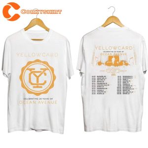 Yellowcard 2023 Tour 20 Years Celebrating Rock Band Unisex Shirt4