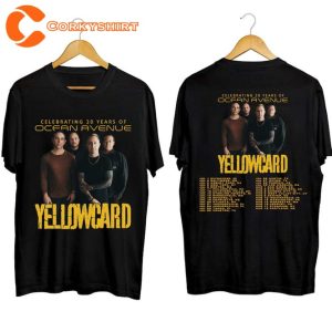 Yellowcard 2023 Tour Concert Gift For Fan 20 Years Of Ocean Avenue Shirt1