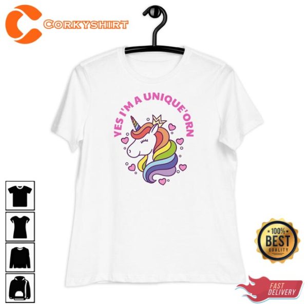 Yes I Am Unique Orn LGBTQ Gay Pride Month 2023 T-Shirt