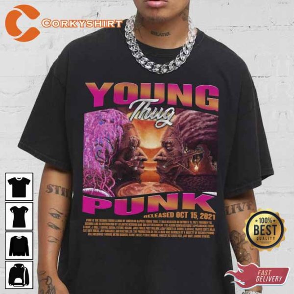 Young Thug Punk Rapper 90s Vintage Inspired Sweatshirt