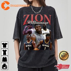 Zion Williamson Vintage Washed Shirt Power Forward Homage