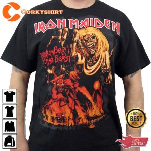 New IRON MAIDEN Number Of The Beast Men’s T-Shirt