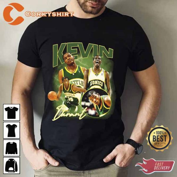 Kevin Durant Signature Sonics Basketball Sports Lover T Shirt