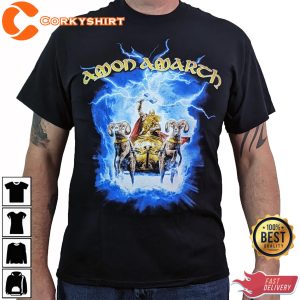 New AMON AMARTH Thor Crack The Sky Men’s T-Shirt