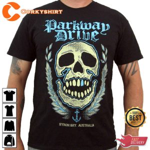 Unique PARKWAY DRIVE Byron Bay Skull Men’s T-Shirt