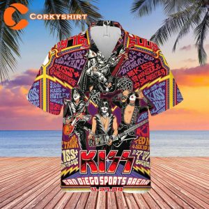 1973 Kiss Metal Summer Rock Band Hawaiian Shirt