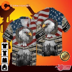 4th Of July American Eagle US Veteran Hawaiian Shirt