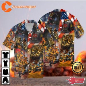 4th Of July Independence Day American Firefighter Hawaiian Shirt
