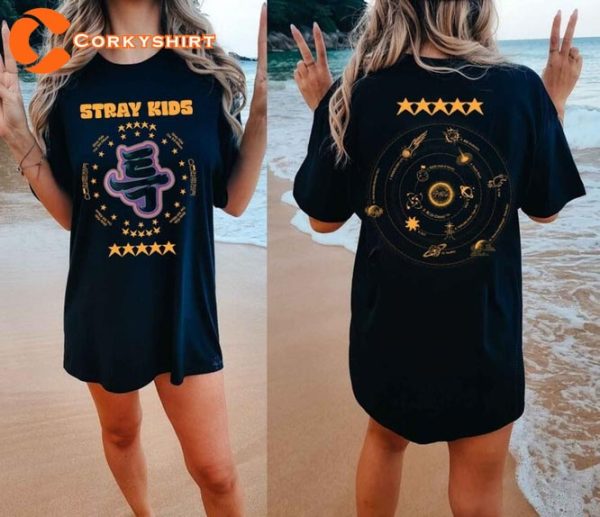 5 Star Stray Kids Maxident Felix New Album T-Shirt
