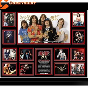 Acdc Signed Photo Limited Edition Framed Memorabilia Poster Canvas Wall Art Print Poster