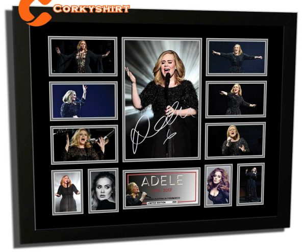 Adele Live 2017 Australia Tour Signed Photo Thank You For The Memories Poster