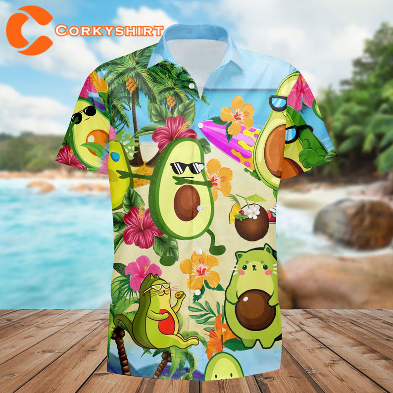 Avocado Hawaii Cute Food Hawaiian Shirt