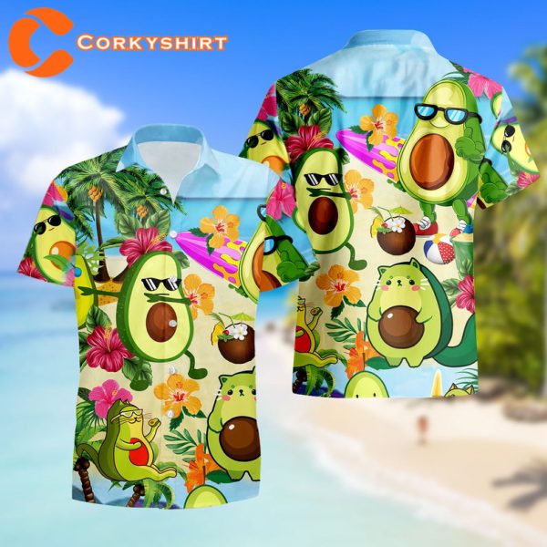 Avocado Hawaii Cute Food Hawaiian Shirt