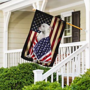 American Bulldog American Patriot Home Decor Garden Flag
