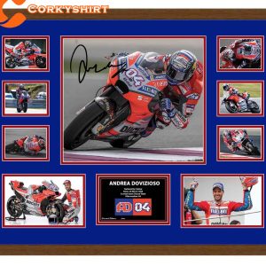Andrea Dovisioso 2018 Ducati Motogp Signed Thank You For The Memories Poster
