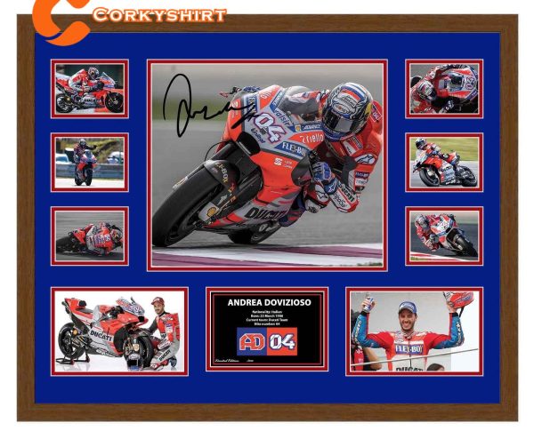Andrea Dovisioso 2018 Ducati Motogp Signed Thank You For The Memories Poster