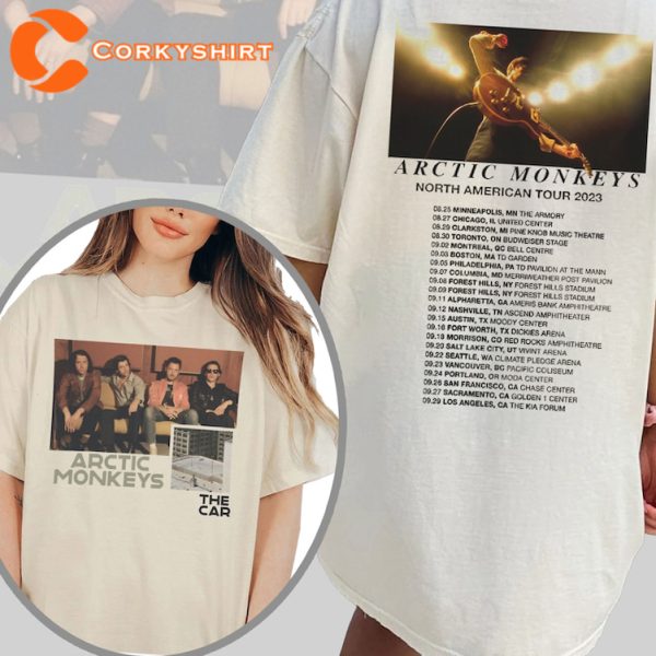 Arctic Monkeys The Car Tour 2023 Tour Dates Double Sides T-Shirt