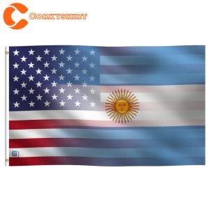 Argentinean And American Hybrid Flag