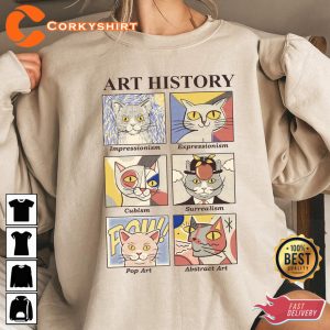 Art History Cat Lover Meow Funny T-shirt