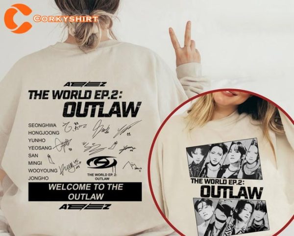 Ateez The World Ep2 Outlaw Two Sides T-Shirt