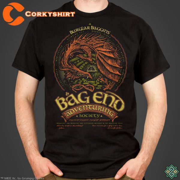 Bag End Adventuring Society Tolkien The Lord Of The Rings Inspired t-Shirt