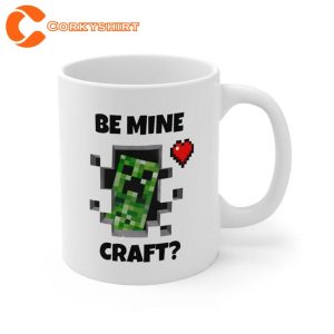 Be Mine Craft Gamer Minecraft Valentines Gift Ceramic Mug