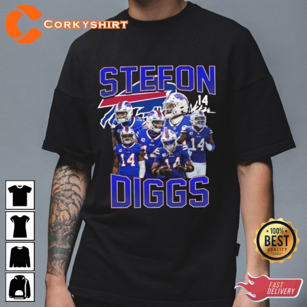 Bills Stefon Diggs Diggsy Footbal Vintage T-shirt