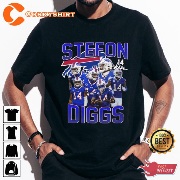 Bills Stefon Diggs Diggsy Footbal Vintage T-shirt