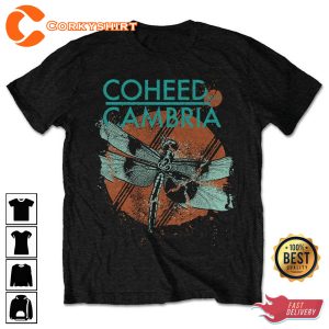 Coheed and Cambria Dragonfly Style Vintage Unisex Tee Shirt