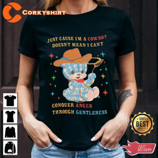 Conquer Anger Cowboy Graphic Unisex T-shirt