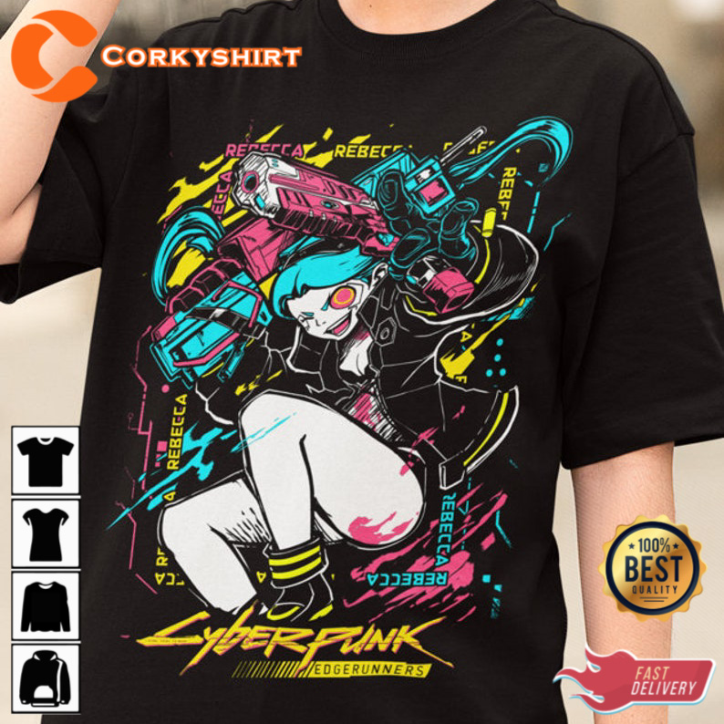 Cyberpunk Edgerunners - David neon light | Kids T-Shirt