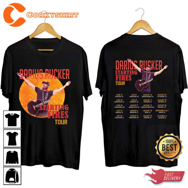 Darius Rucker Tour 2023 Starting Fires Tour Unisex T-shirt