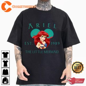 Disney Ariel EST 1989 The Little Mermaid 2023 T-Shirt