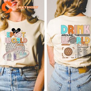 Disney Epcot Drink Around The World Tour Concert Shirt