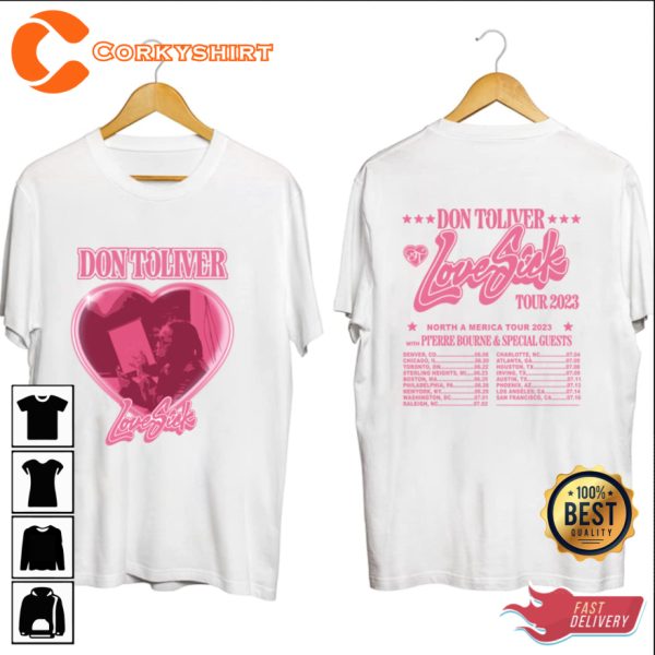 Don Toliver Tour Three Love Sick 2023 Fan Gift T-shirt