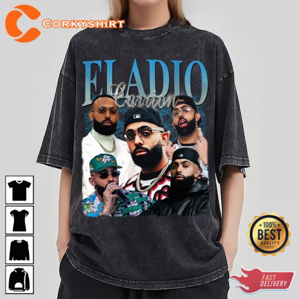 Eladio Carrión Tour Rapper Fan Vintage 90s T-shirt