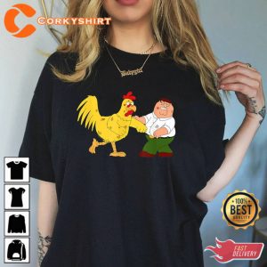 Family Guy Peter Chicken Fighting Gift For Fan T-Shirt