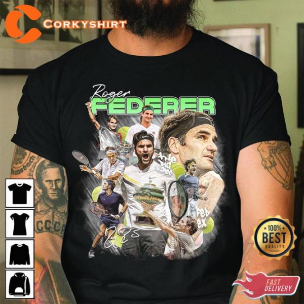 Federer Vintage 90s Inspired Legend Tennis Retirement T-Shirt