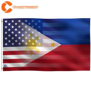 Filipino And American Hybrid Flag