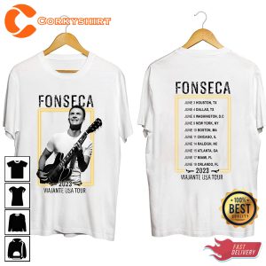 Fonseca Viajante USA Tour 2023 Summer Concert Fan Gift T-shirt