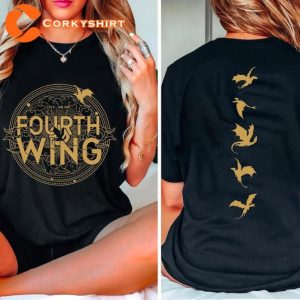 Fourth Wing 2 Sided Dragon Rider Basgiath War College T-Shirt