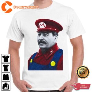 Funny Design Stalin Mario Cool Vintage T-Shirt