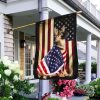 German Shepherd American Patriot Home Decor Flag