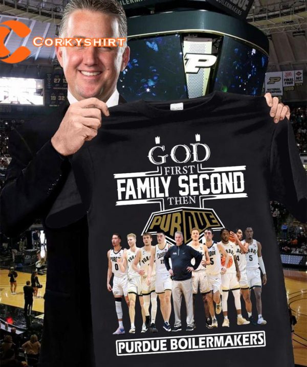 God First Family Second Then Purdue Boilermaker Designed T-Shirt For Fans