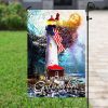 God Is My Light Lighthouse American Flag