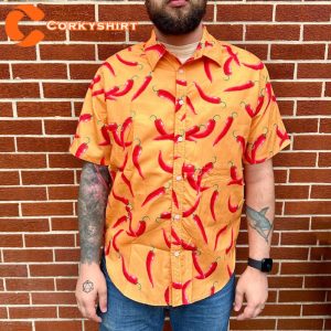 Gonzo The Muppets Inspired Short Sleeve Button Down Hawaian Shirts