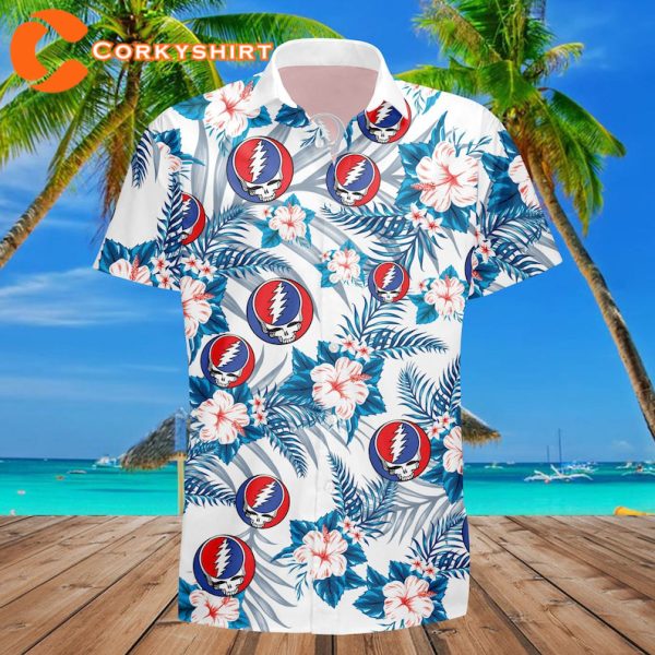 Grateful Dead Rock Band Hawaii Rock Music Aloha Trip Hawaiian Shirt