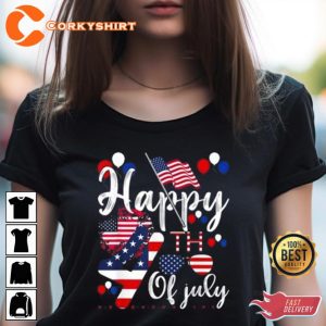 Happy 4Th Of July Patriotic American Us Flag 2023 T-Shirt