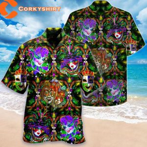 Happy Mardi Gras Carnival Fleur De Lis Louisiana Aloha Hawaiian Shirt